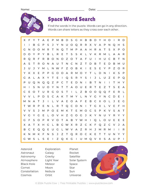 space word search preview